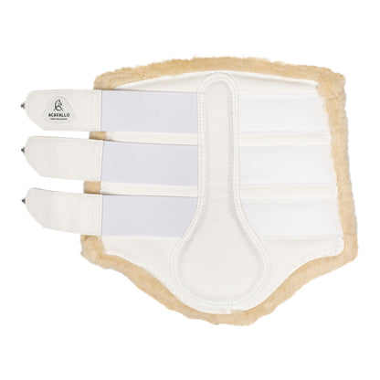 Protectores traseros de ecopiel con borreguillo sintético Acavallo - Blanco