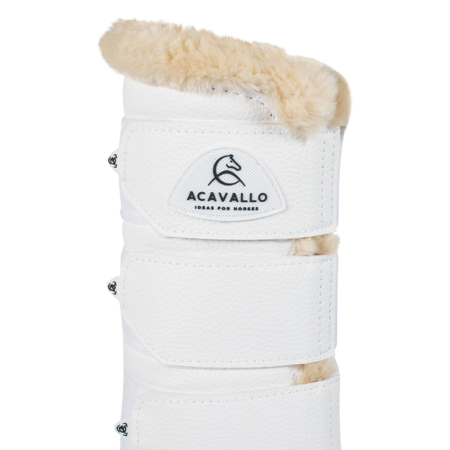 Protectores traseros de ecopiel con borreguillo sintético Acavallo - Blanco