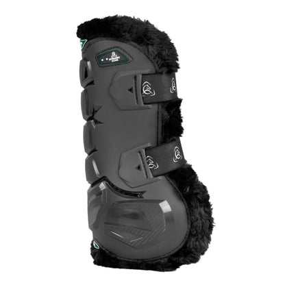 Paratendones Skeleton Dynamic Zone con borrego sintético Acavallo - Negro