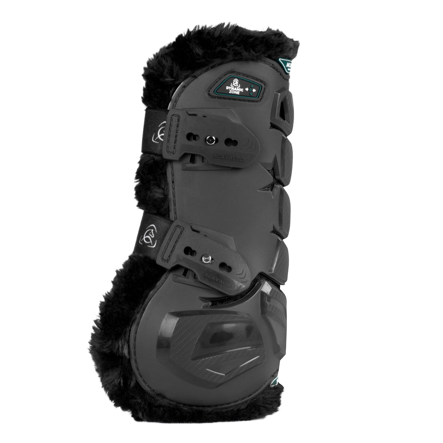 Paratendones Skeleton Dynamic Zone con borrego sintético Acavallo - Negro