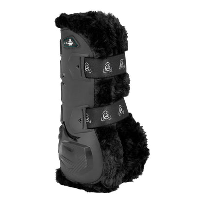 Paratendones Skeleton Dynamic Zone con borrego sintético Acavallo - Negro