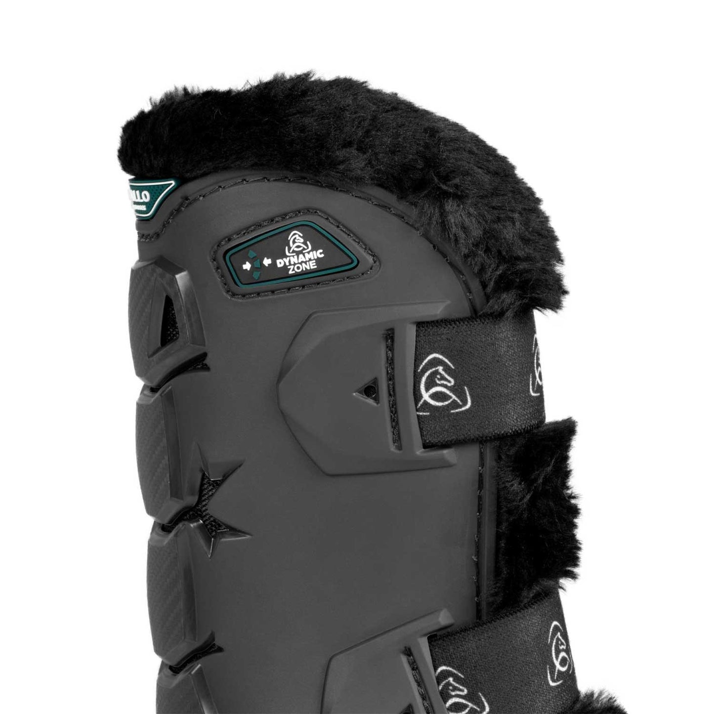 Paratendones Skeleton Dynamic Zone con borrego sintético Acavallo - Negro