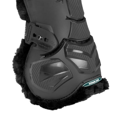 Paratendones Skeleton Dynamic Zone con borrego sintético Acavallo - Negro