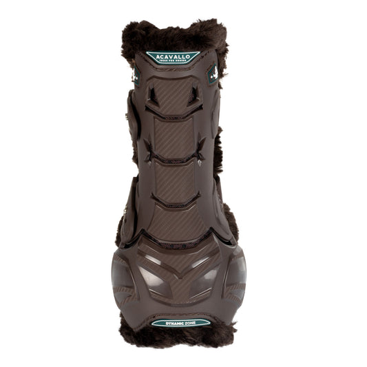 Paratendones Skeleton Dynamic Zone con borrego sintético Acavallo - Marrón oscuro