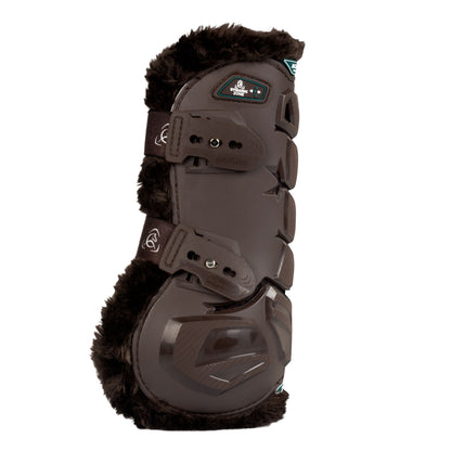 Paratendones Skeleton Dynamic Zone con borrego sintético Acavallo - Marrón oscuro