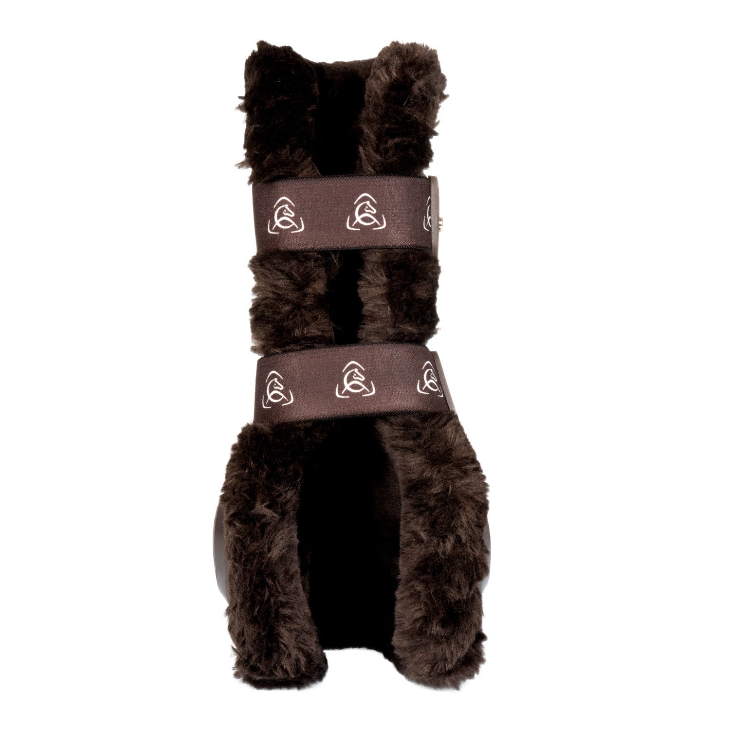Paratendones Skeleton Dynamic Zone con borrego sintético Acavallo - Marrón oscuro