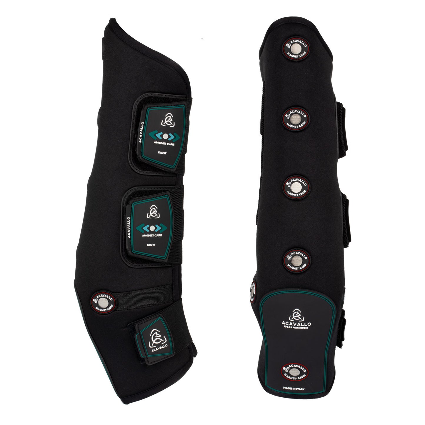 Protectores magnéticos traseros Acavallo - Black/Red