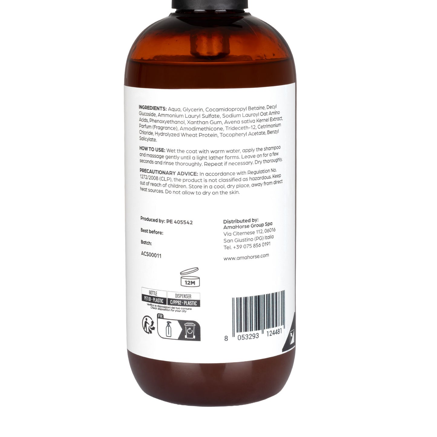 Champú coco y avena efecto seda 500 ml Acavallo - Cocco E Avena