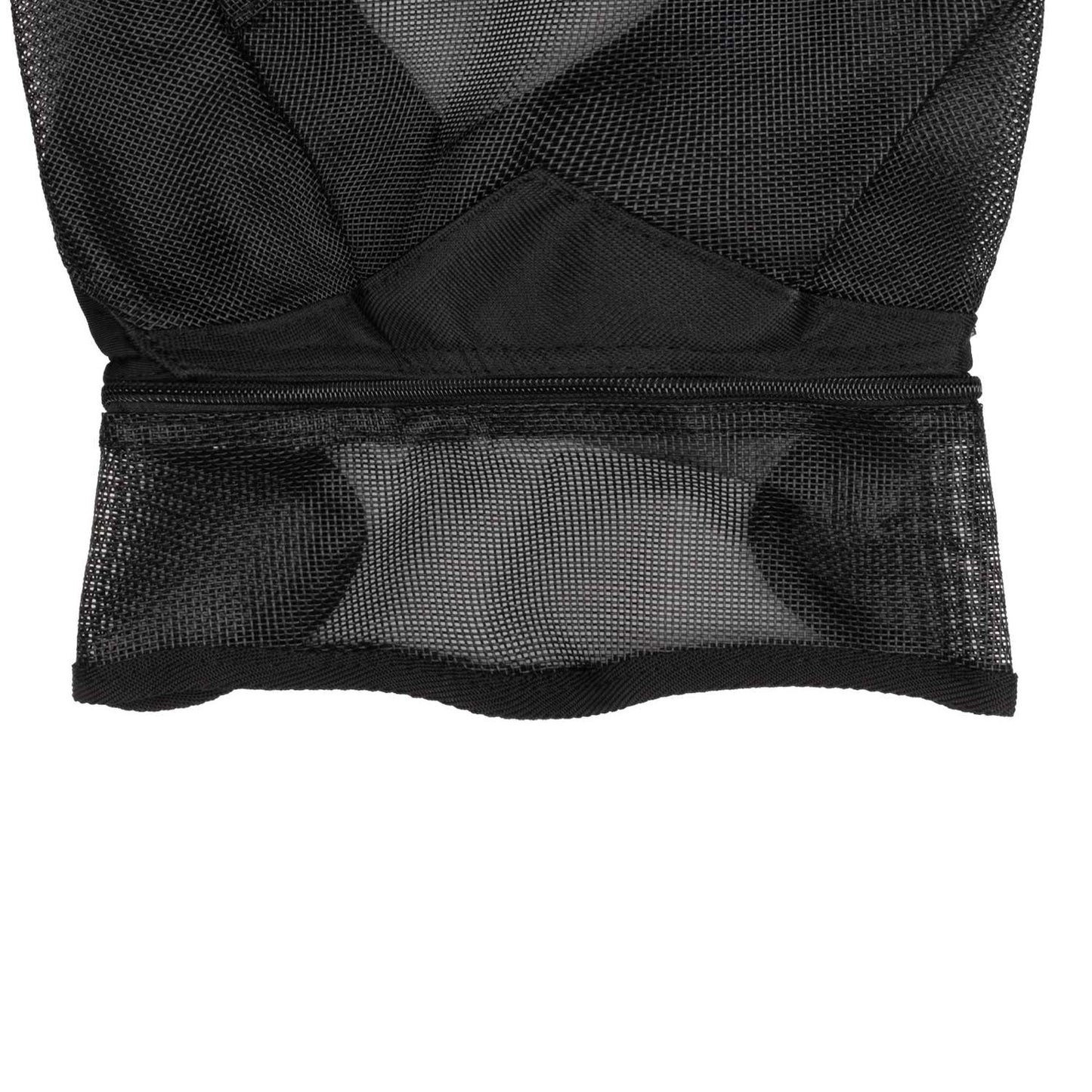 Máscara antimoscas de pvc con cubreorejas y cremallera Umbria Equitazione - Negro