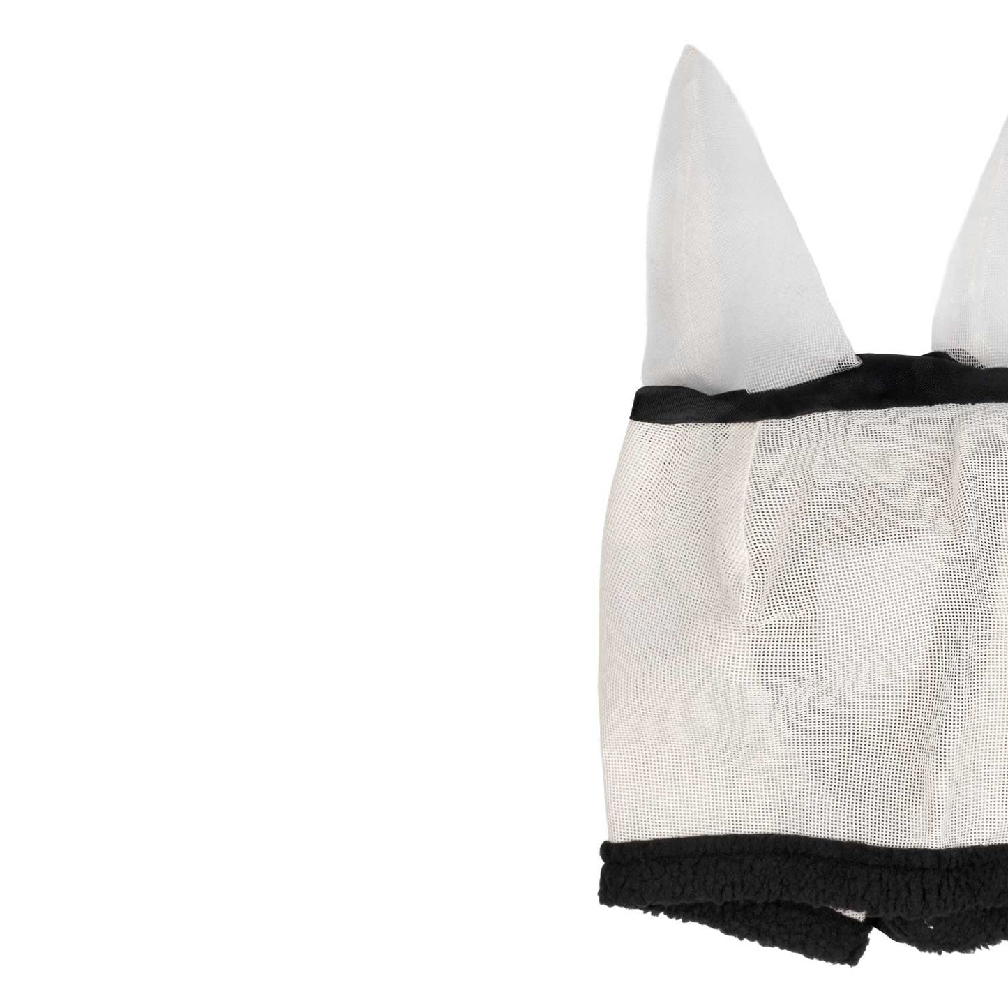 Máscara antimoscas de PVC con cubreorejas y cierre de velcro Umbria Equitazione - Blanco