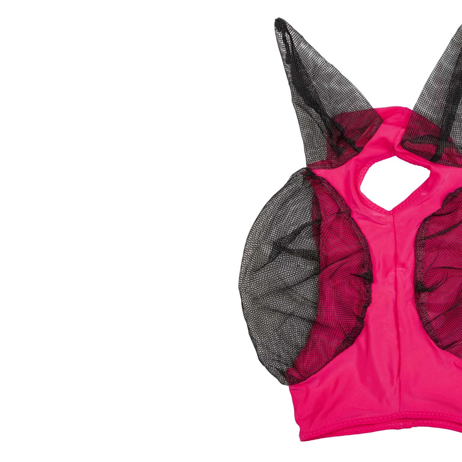 Máscara anti moscas de elastano y red con cubreorejas tech Pro-Tech - Hot Pink