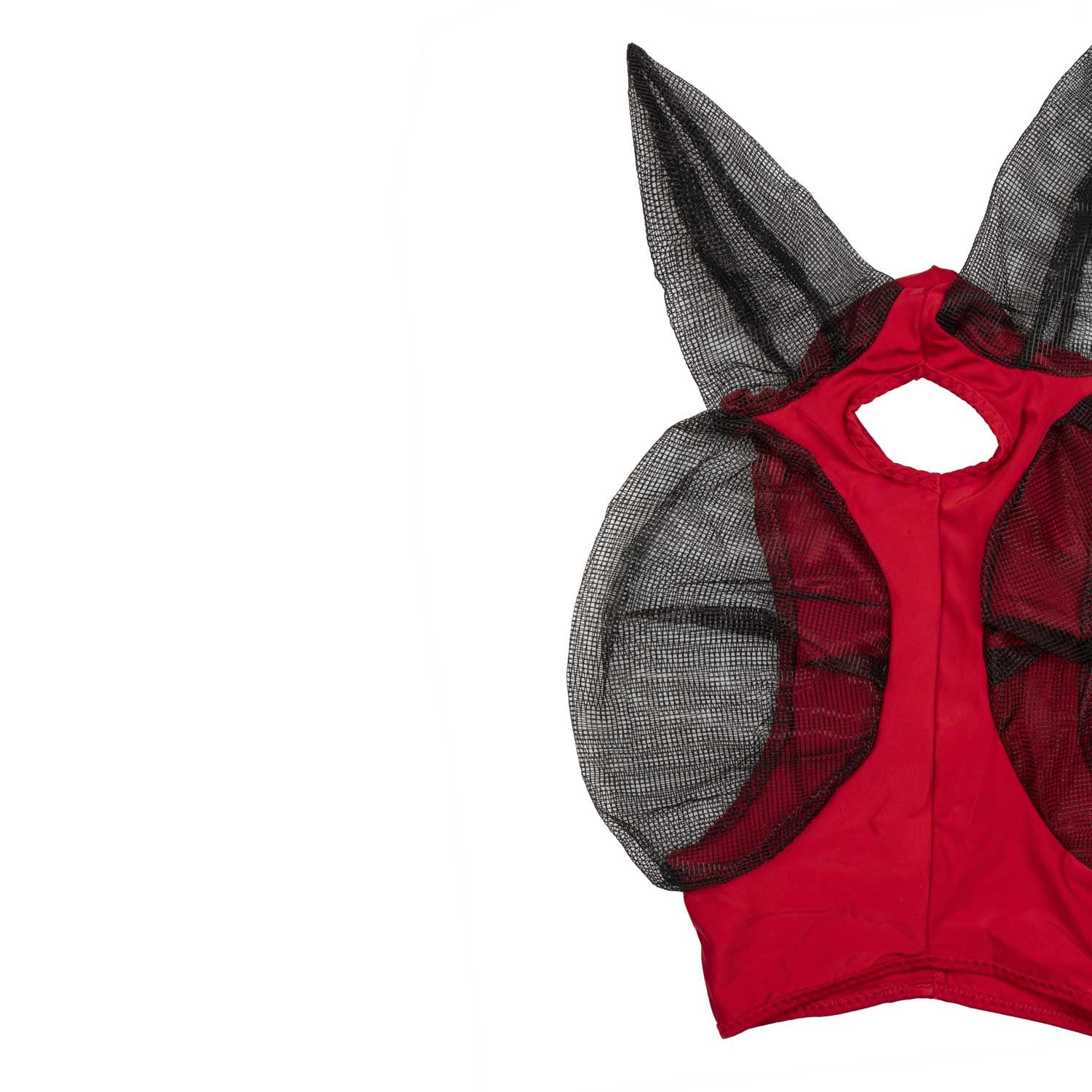 Máscara anti moscas de elastano y red con cubreorejas tech Pro-Tech - Rojo