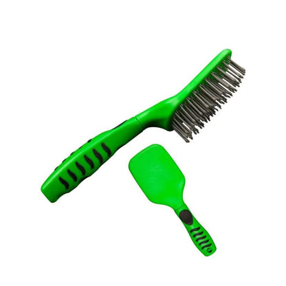 Cepillo para cola y crin con mango ergonómico lima, fucsia, turquesa Umbria Equitazione - Lime