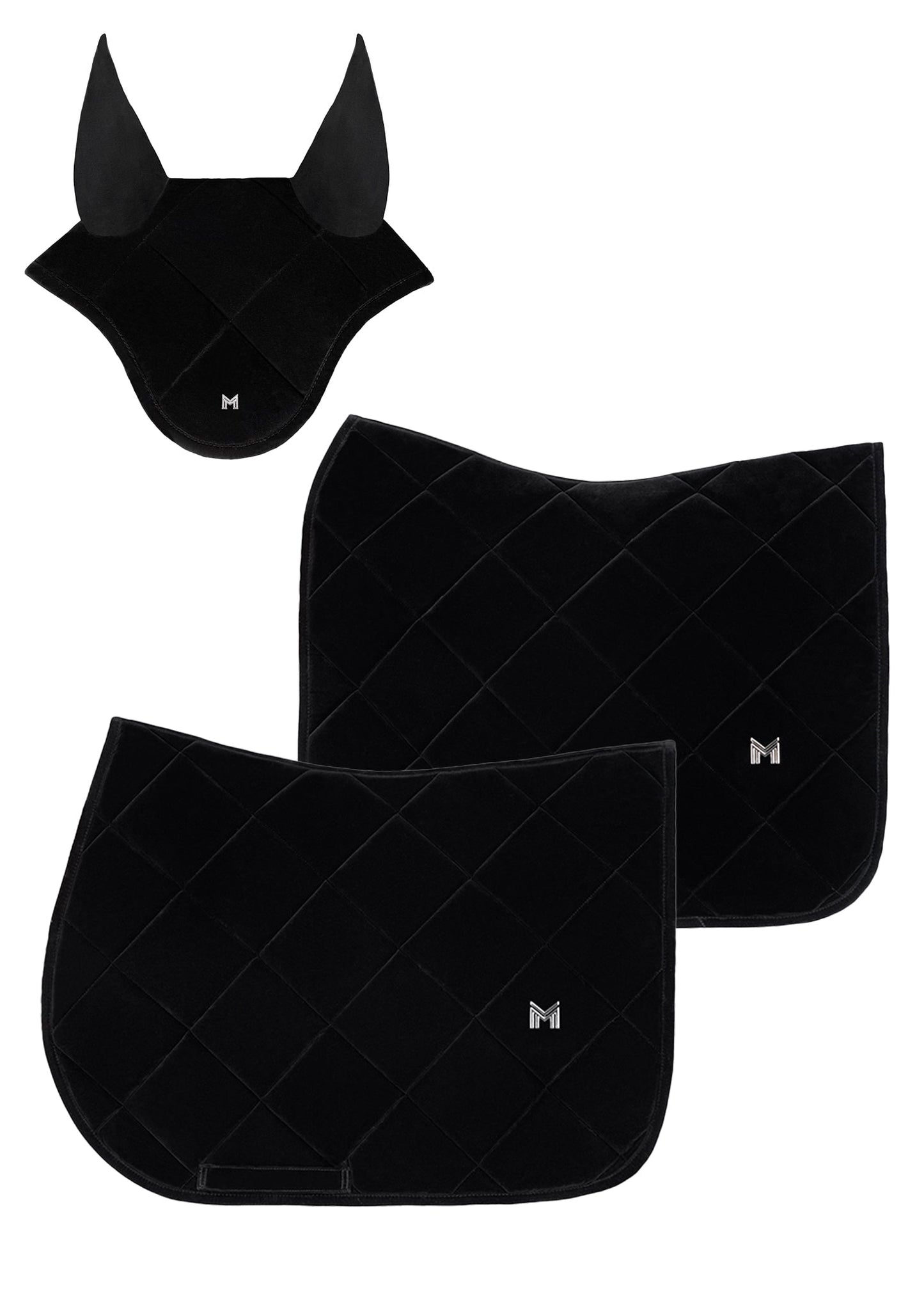 Producto ecuestre Maximilian Equestrian Velvet Jumping Saddle Pad (Black) detalle 8