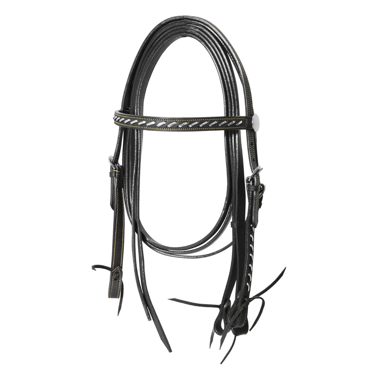 Testera recta Silver Wire con riendas Lakota - Negro