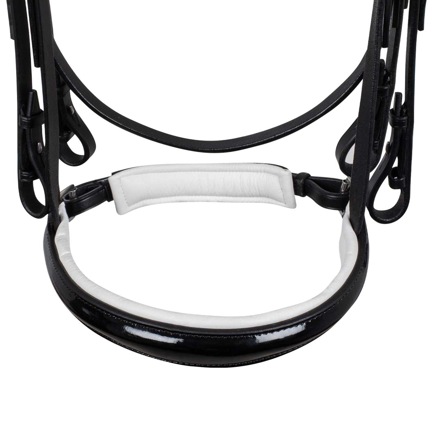 Brida de doma con acolchado blanco Supreme - Negro