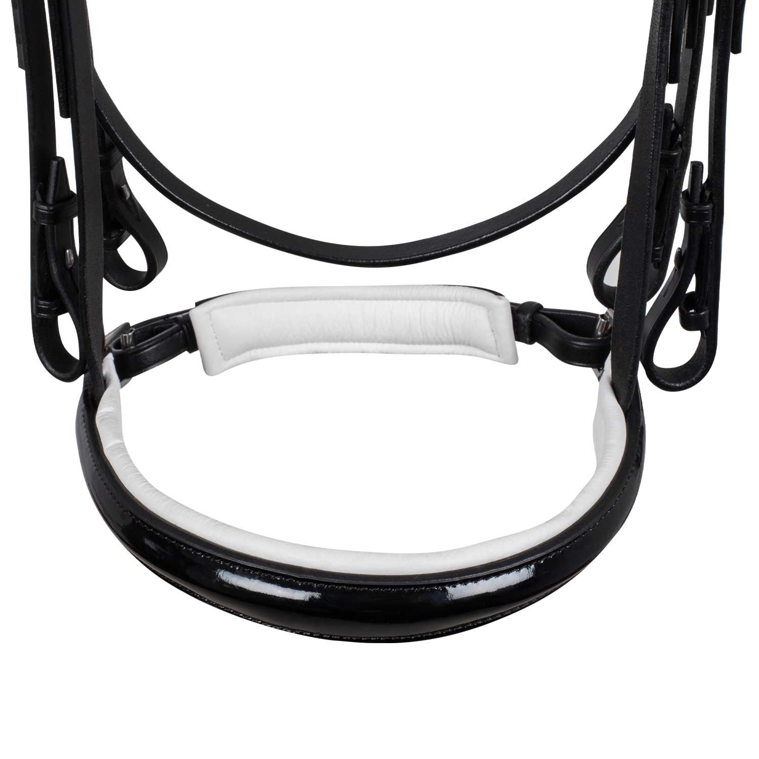 Brida de doma con acolchado blanco Supreme - Negro
