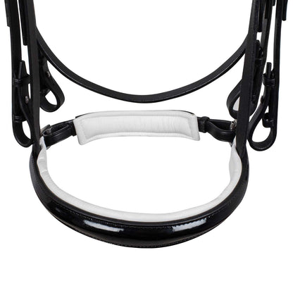 Brida de doma con acolchado blanco Supreme - Negro
