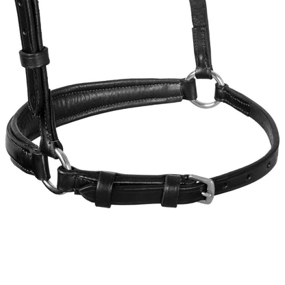 Cabezada regulable de cuero Equestro - Negro