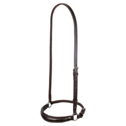 Cabezada regulable de cuero Equestro - Marrón oscuro