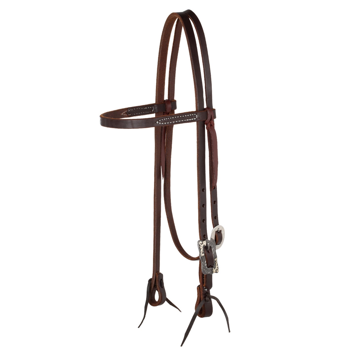 Frontalera hebilla de acero negro cabezada engrase estilo western Berlin Custom Leather