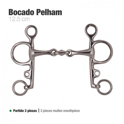 Bocado Pelham Partido 3 Piezas L44 HH