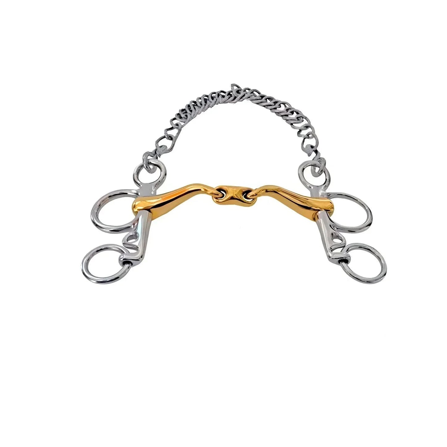 Bocado Sefton Cyprium Oro Pelham Embocadura 45º-Rincón del Valle