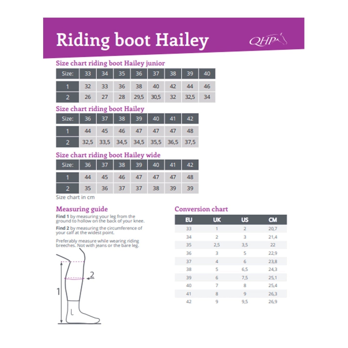 Botas De Montar Hailey Adulto QHP-Rincón del Valle