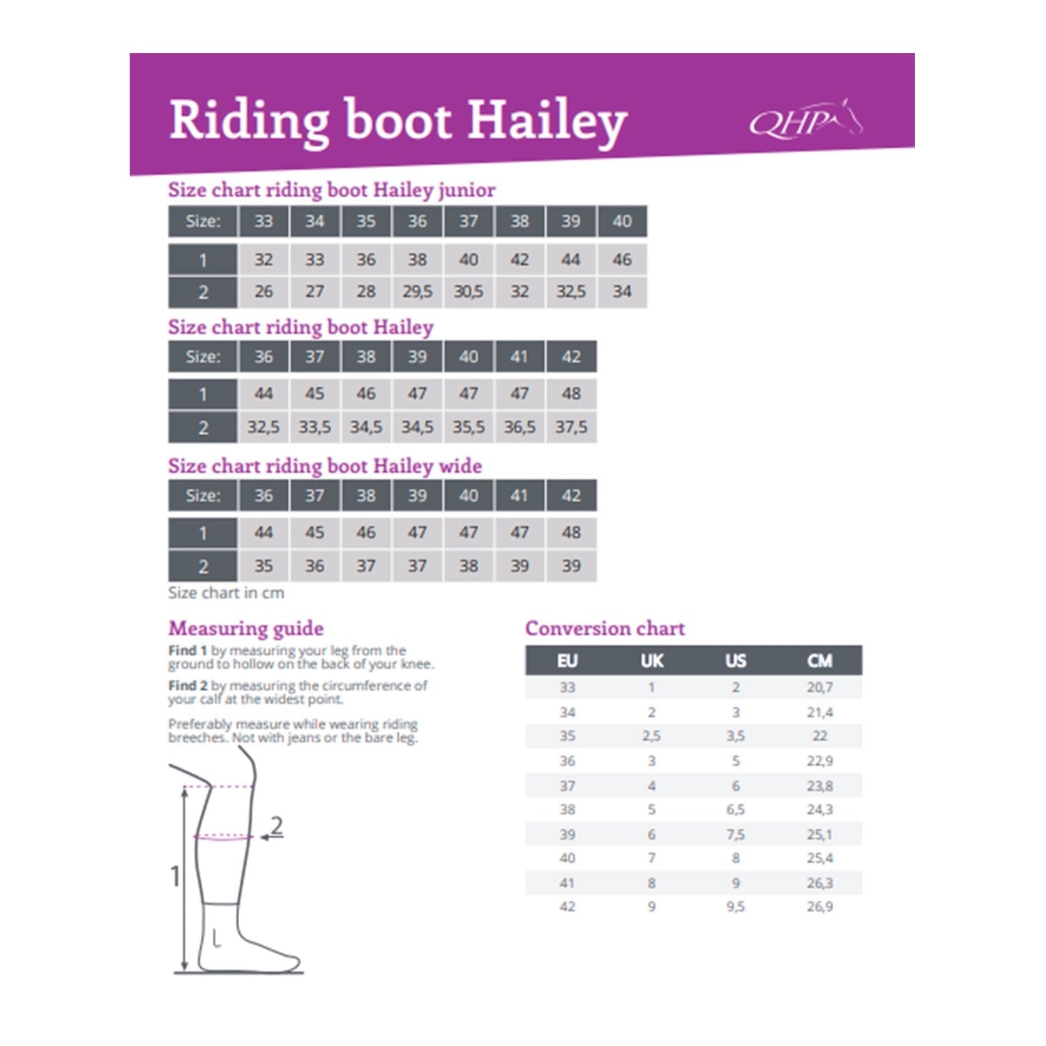 Botas De Montar Hailey Adulto QHP-Rincón del Valle