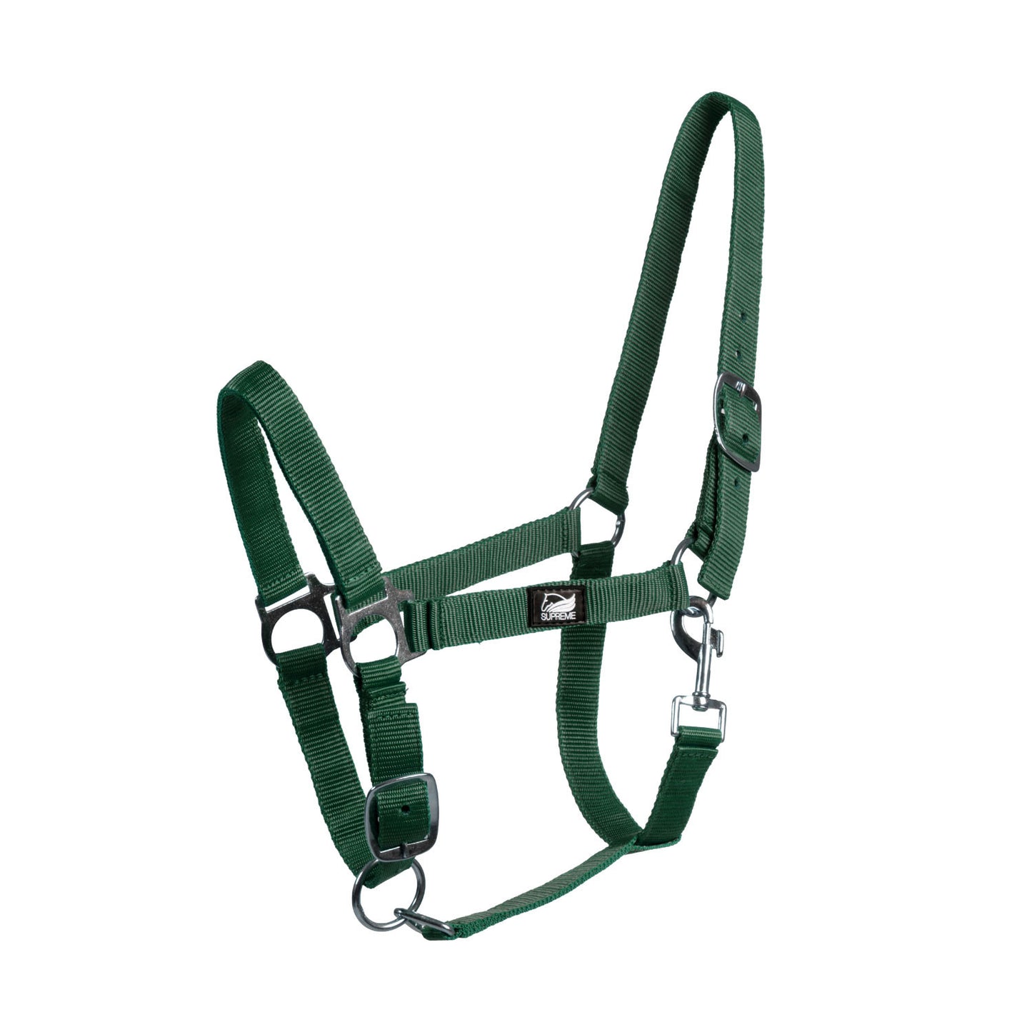 Cabezada potro regulable con mosquetón Supreme - Hunter Green