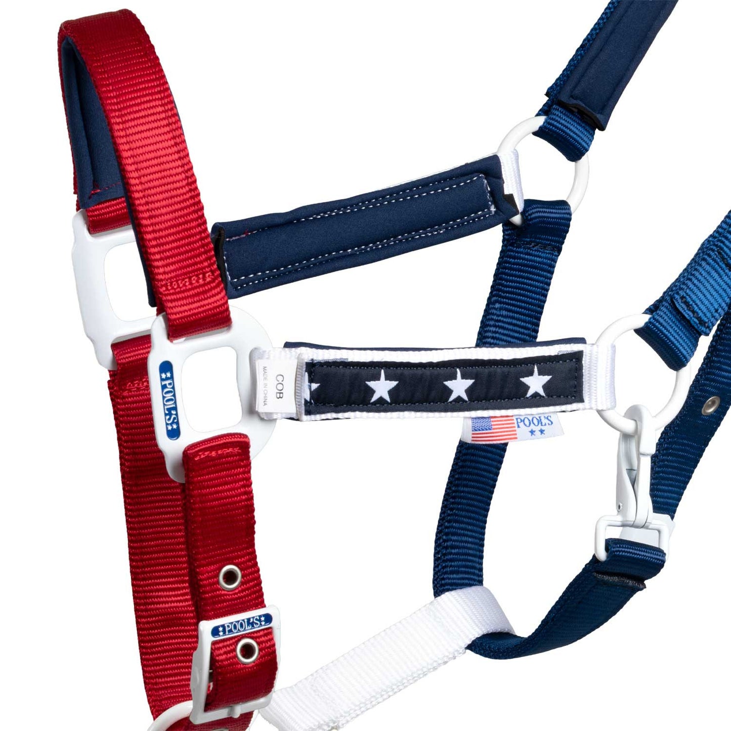 Cabezada de nailon USA con ramal Pool's - Usa Flag