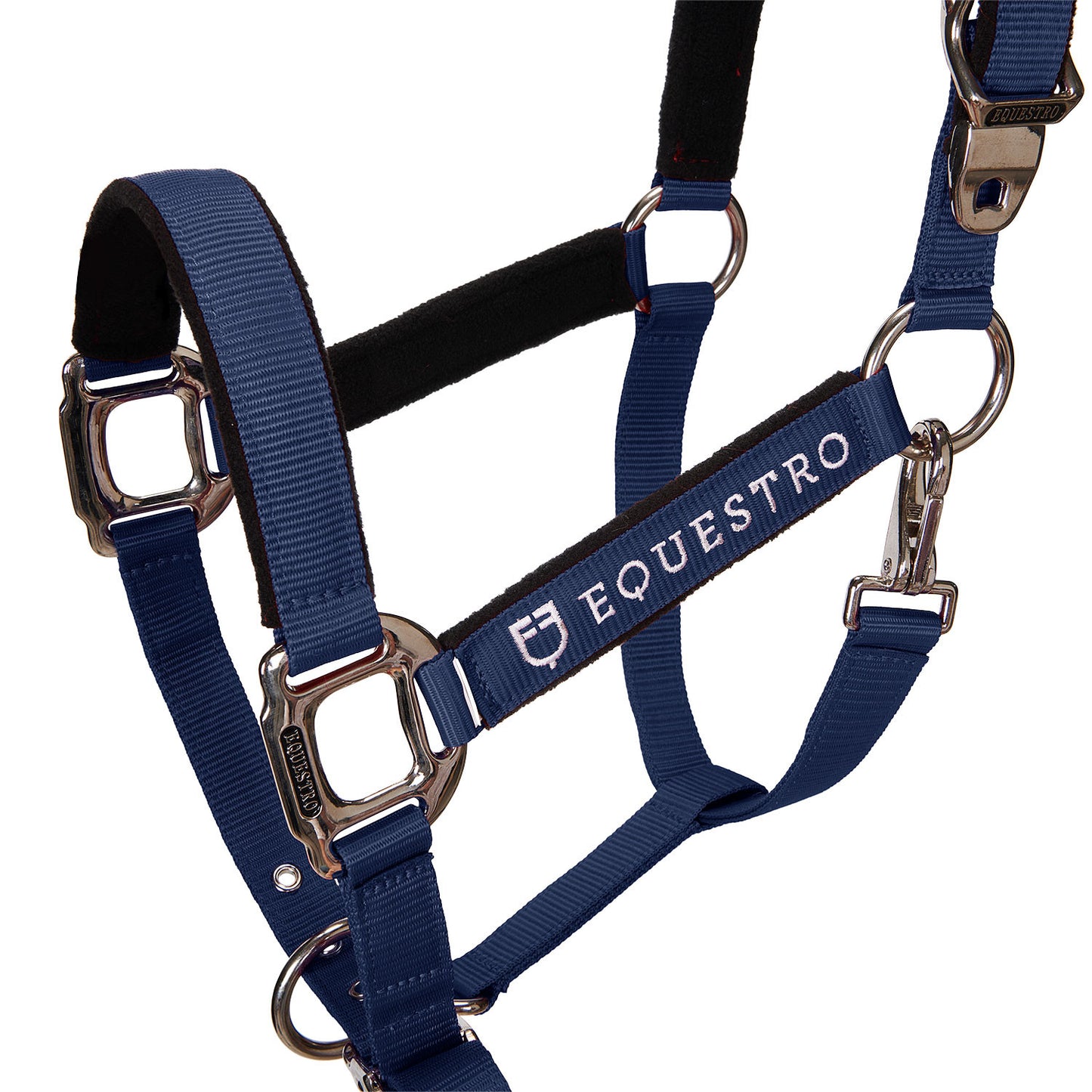 Cabezada doblemente regulable acolchada Equestro - Azul marino
