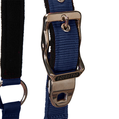 Cabezada doblemente regulable acolchada Equestro - Azul marino
