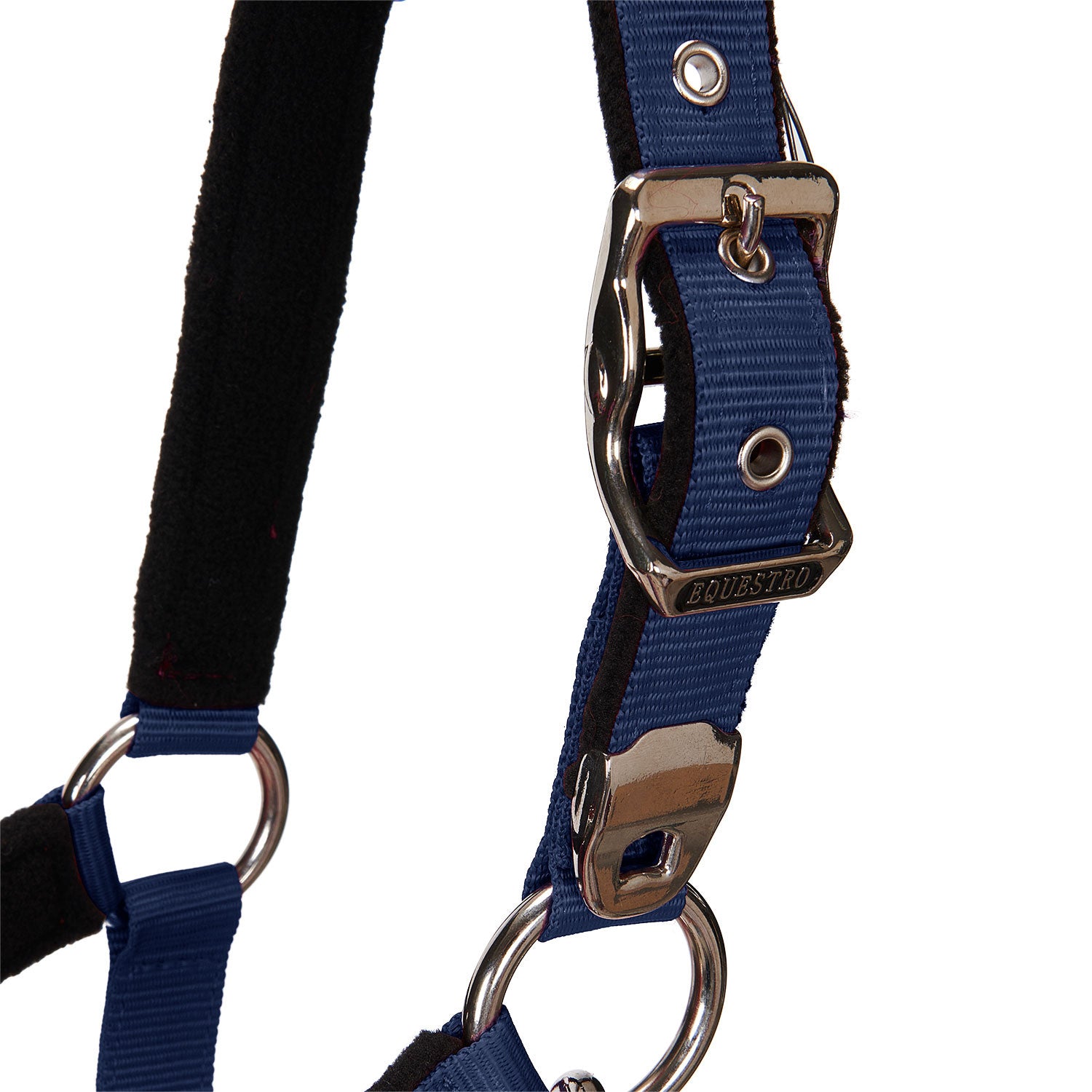 Cabezada doblemente regulable acolchada Equestro - Azul marino