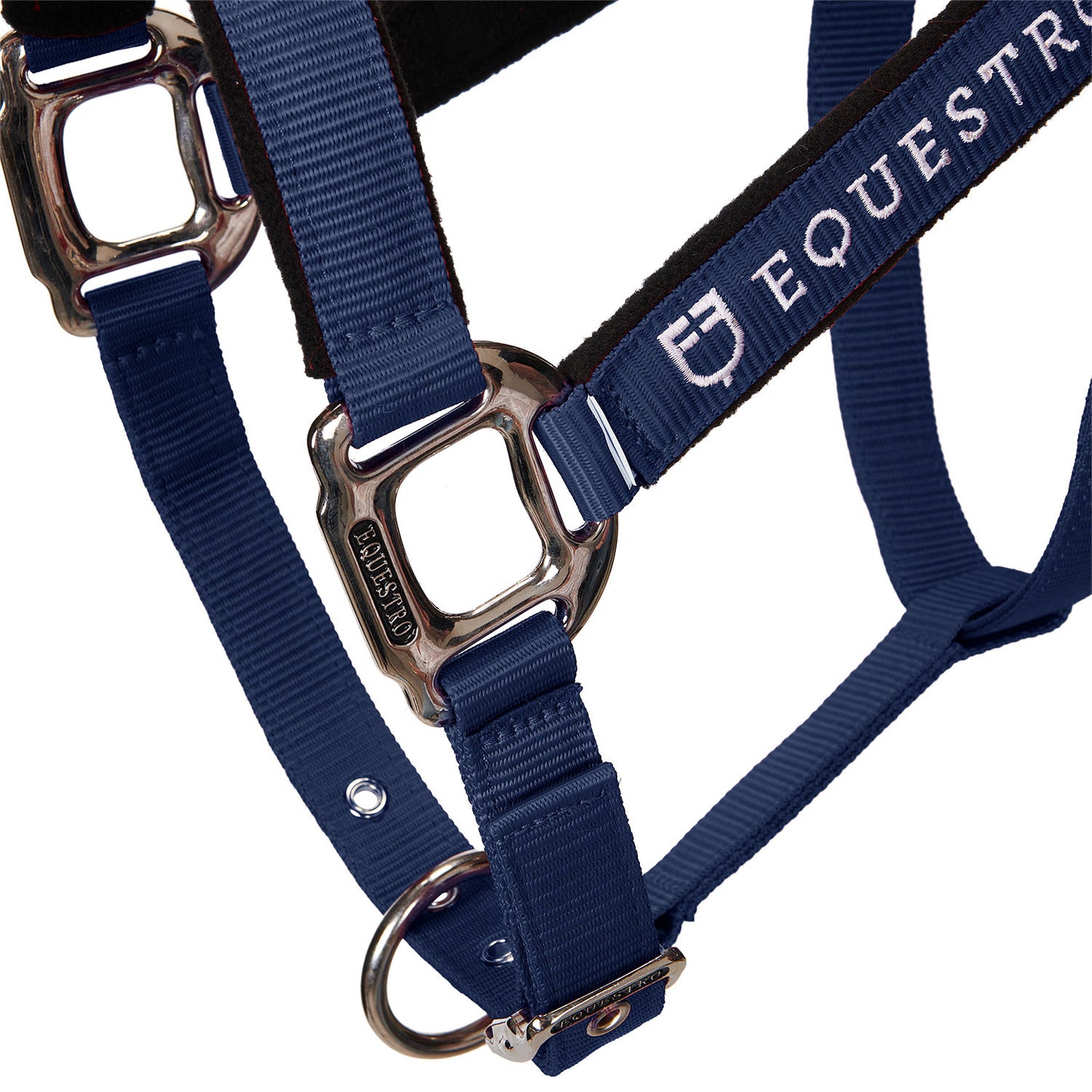 Cabezada doblemente regulable acolchada Equestro - Azul marino