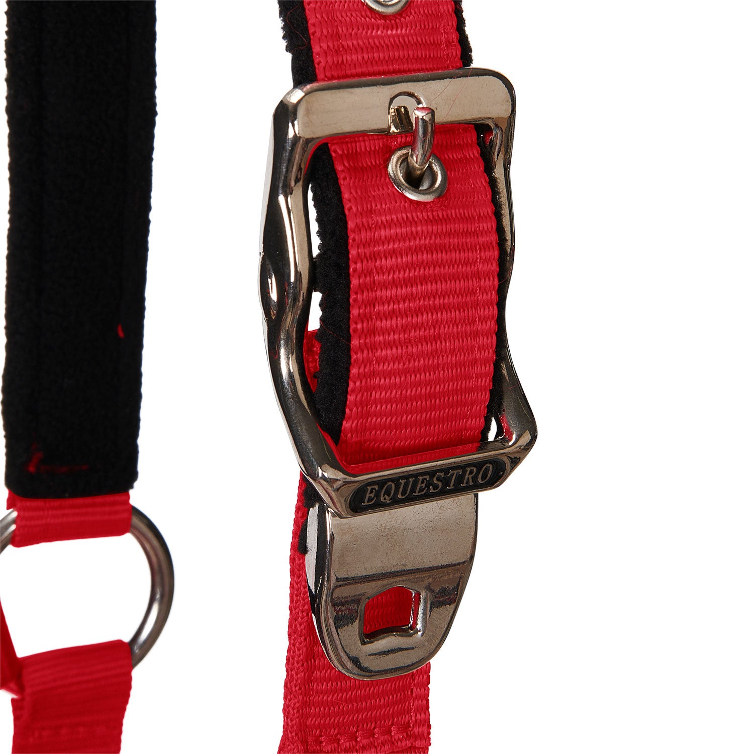 Cabezada doblemente regulable acolchada Equestro - Rojo