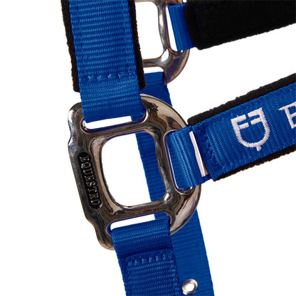 Cabezada doblemente regulable acolchada Equestro - Azul royal