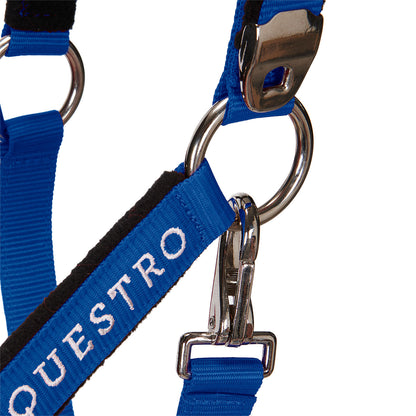 Cabezada doblemente regulable acolchada Equestro - Azul royal