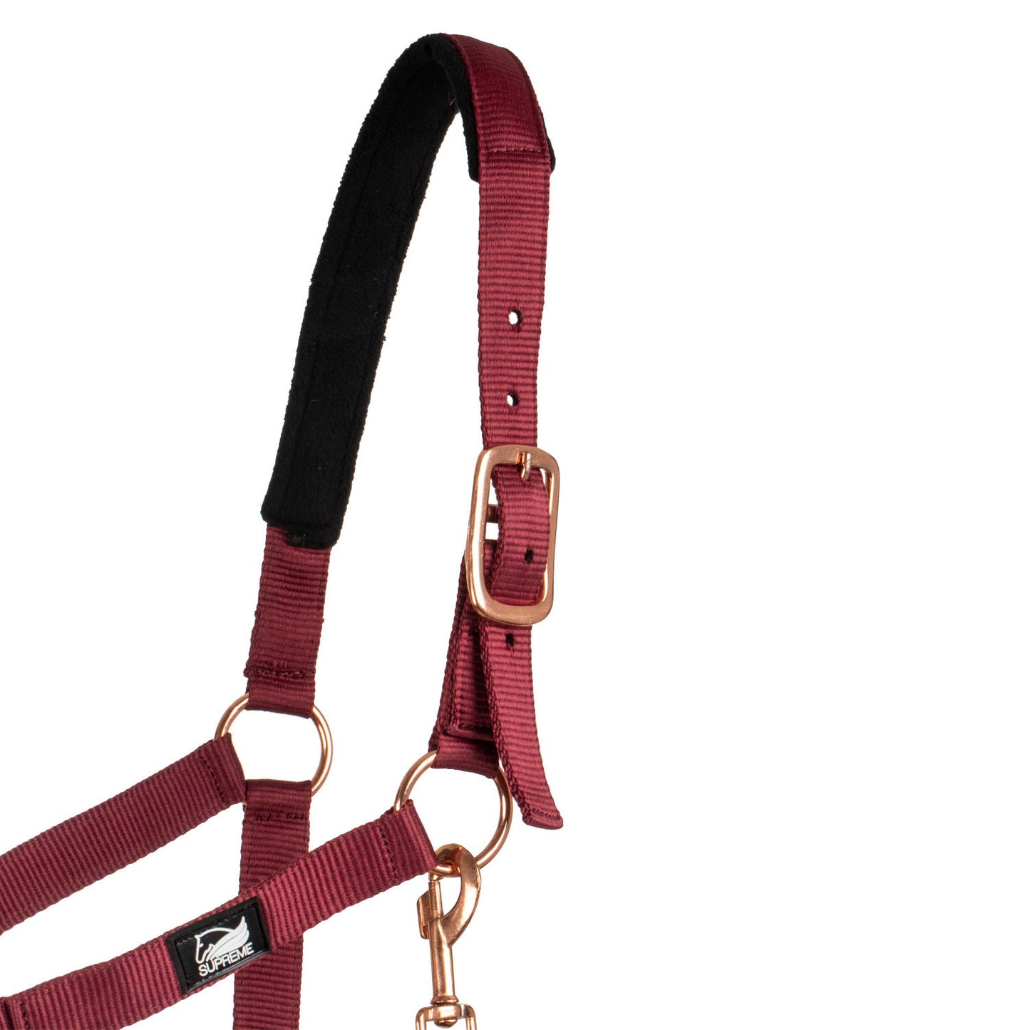 Cabezada de nailon línea rose gold Supreme - Burdeos