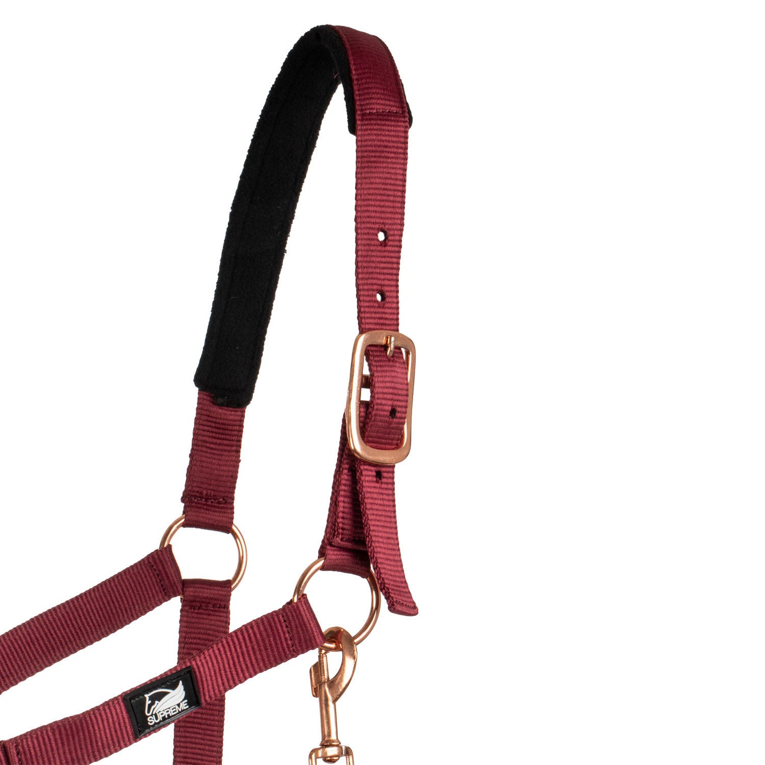 Cabezada de nailon línea rose gold Supreme - Burdeos