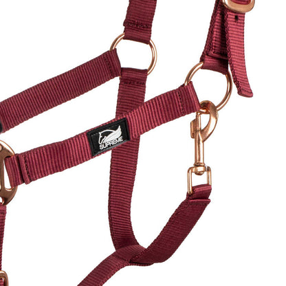 Cabezada de nailon línea rose gold Supreme - Burdeos