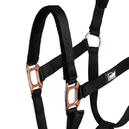 Cabezada de nailon línea rose gold Supreme - Negro