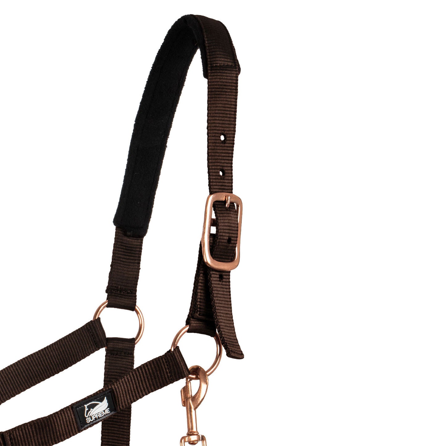 Cabezada de nailon línea rose gold Supreme - Marrón