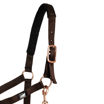 Cabezada de nailon línea rose gold Supreme - Marrón