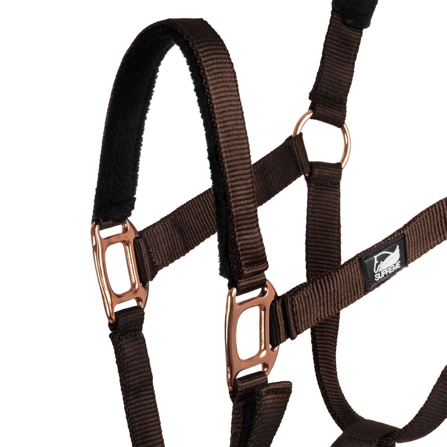 Cabezada de nailon línea rose gold Supreme - Marrón