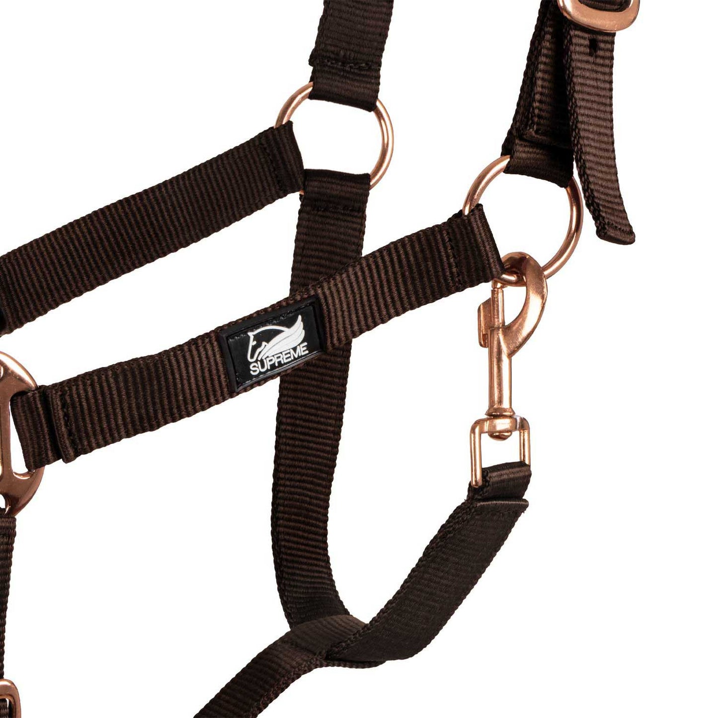 Cabezada de nailon línea rose gold Supreme - Marrón