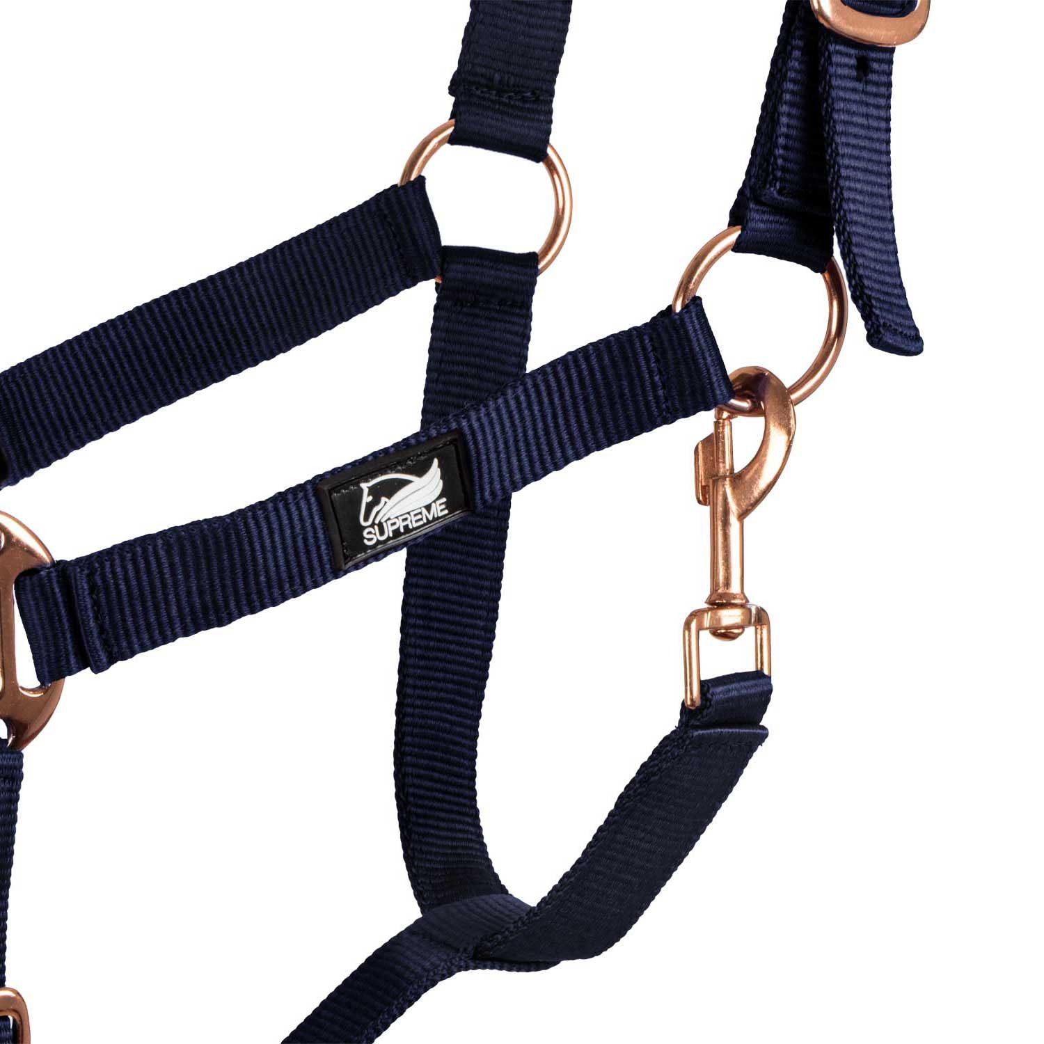 Cabezada de nailon línea rose gold Supreme - Azul marino