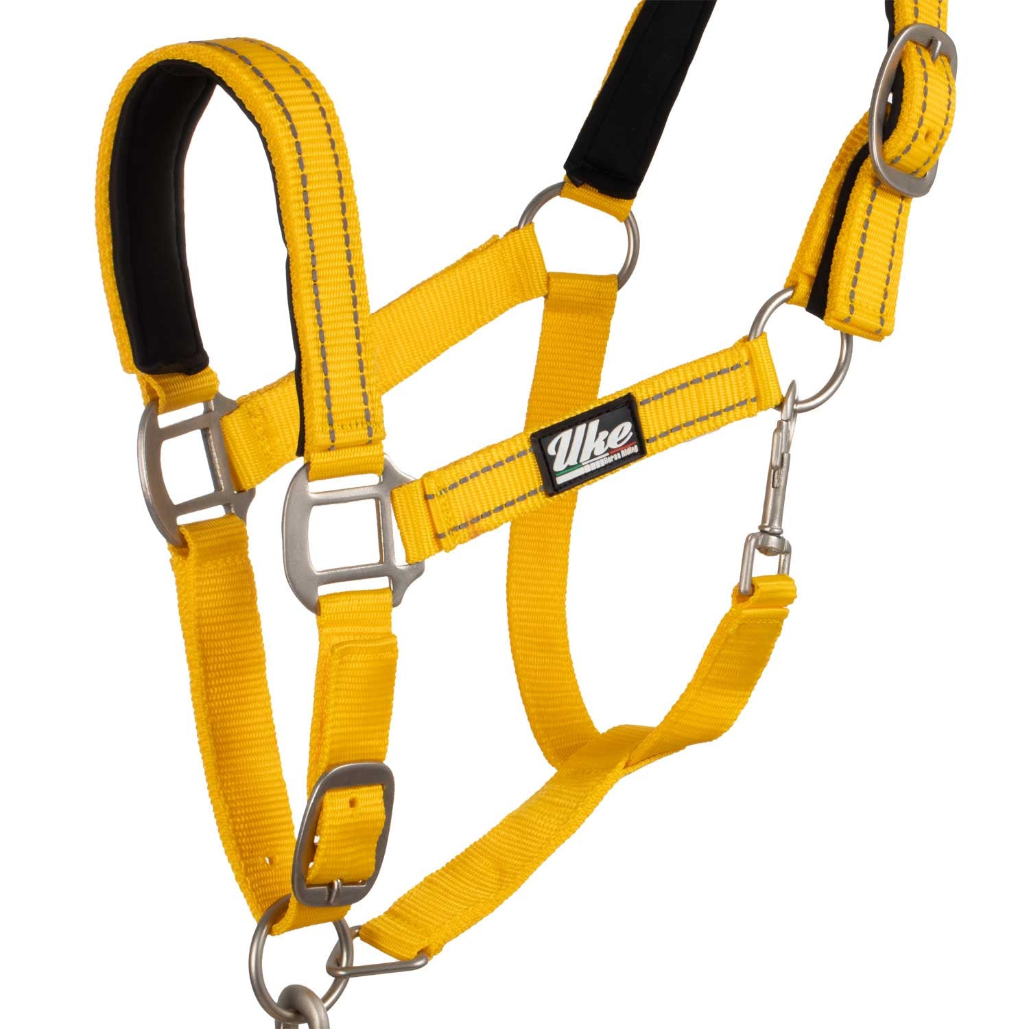 Cabezale de nailon c/cabo modelo reflectante Uke - Amarillo