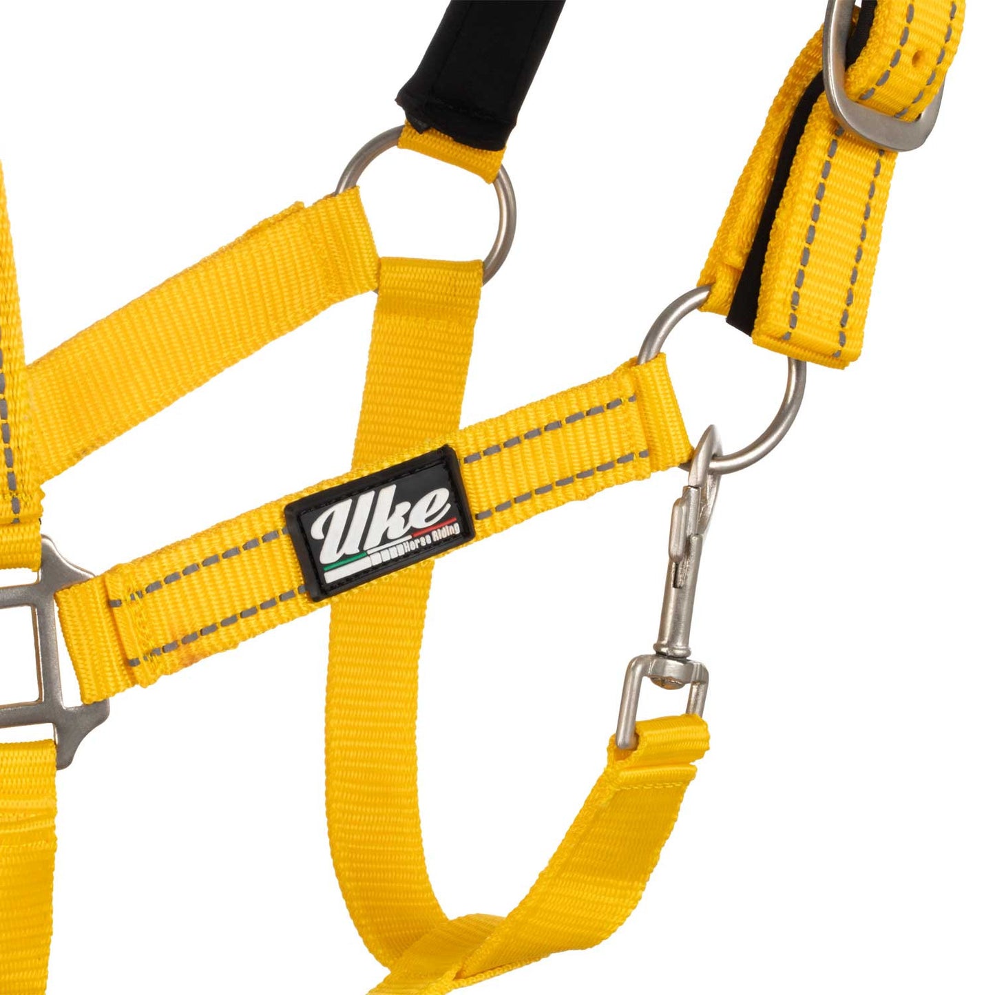 Cabezale de nailon c/cabo modelo reflectante Uke - Amarillo
