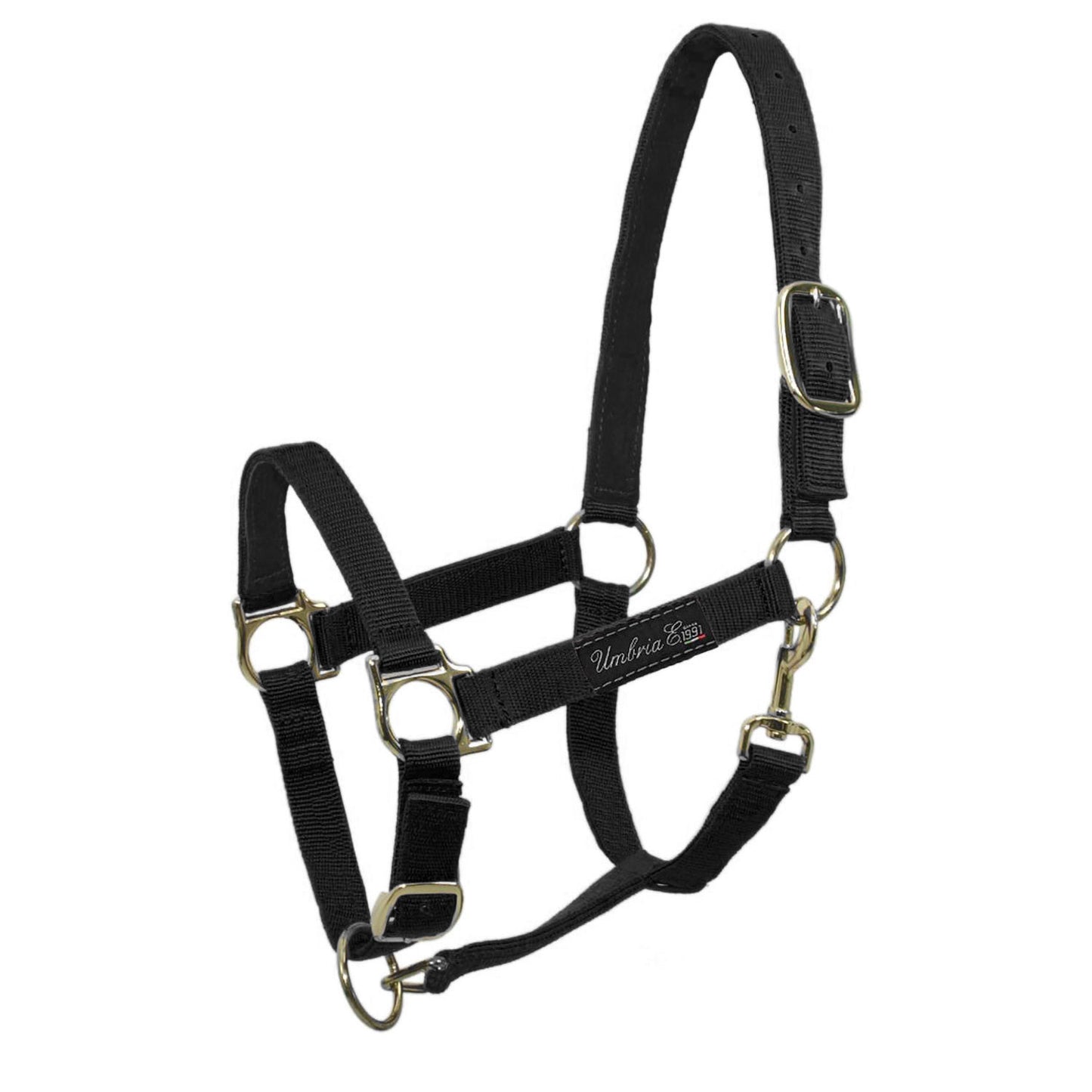 Cabezada de nailon con refuerzo de cuero Umbria Equitazione